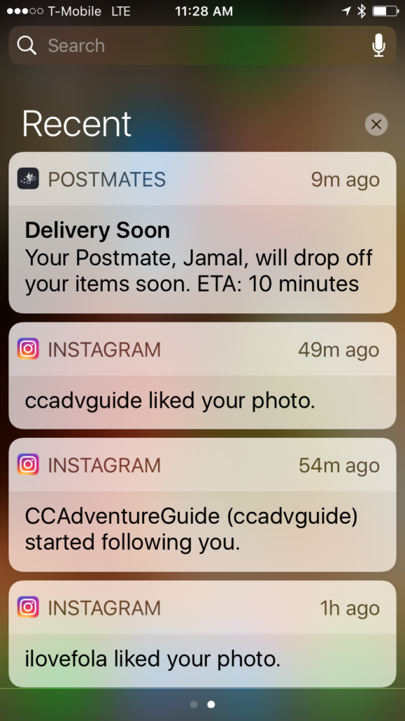 postmates app food delivery messaging